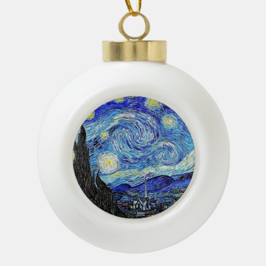 Klassieke sterrenhemel keramische bal ornament (Voorkant)