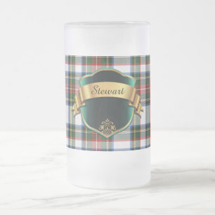 Klassieke Stewart Jurk Tartan Plaid Stein Matglas Bierpul