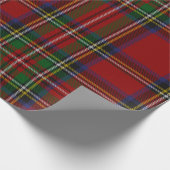 Klassieke Stewart Plaid voor een Tartan Christmas Cadeaupapier (Hoek)