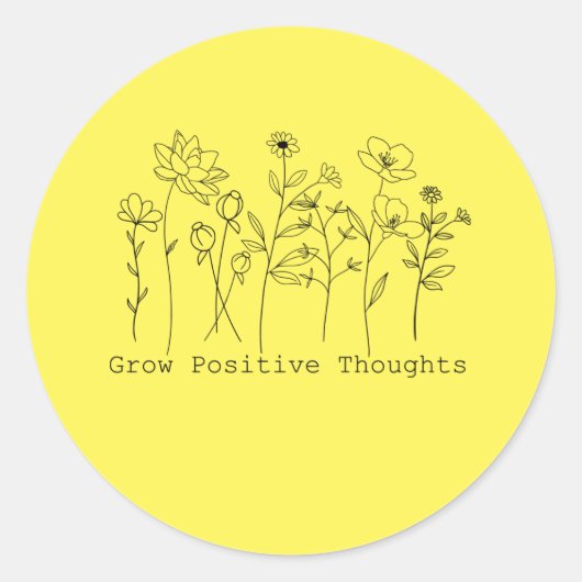 Klassieke Sticker met positief idee (Voorkant)