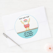 Klassieke Sticker rond de kerstfeestdag tijdens he (Envelop)