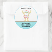 Klassieke Sticker rond de kerstfeestdag tijdens he (Tas)