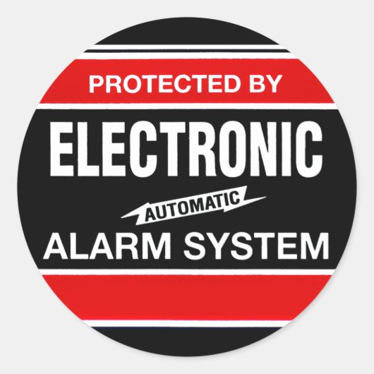 Klassieke Sticker van het elektronische alarmsyste (Voorkant)