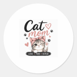 Klassieke sticker voor kattenmoeder