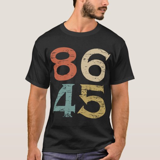 Klassieke  stijl 86 45 antitrump t-shirt (Voorkant)