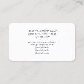 Klassieke stijl Aangepaste ID Foto Blauw goud Visitekaartje (Achterkant)