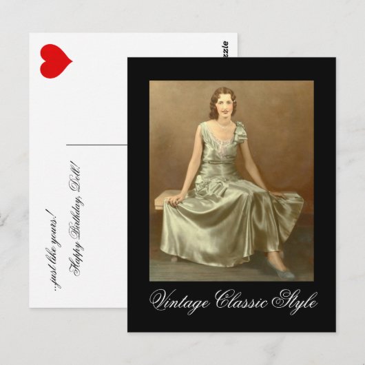  klassieke stijl briefkaart (Voorkant / Achterkant)