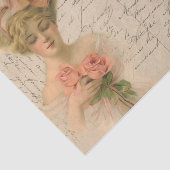 Klassieke stijl Briefkaart/Victoriaans dame met Ro Tissuepapier (Detail)