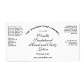 Klassieke  stijl cosmetica flesetiket etiket (Voorkant)