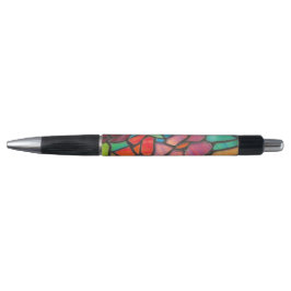 Klassieke stijl gebloemde glas-in-lood pen 