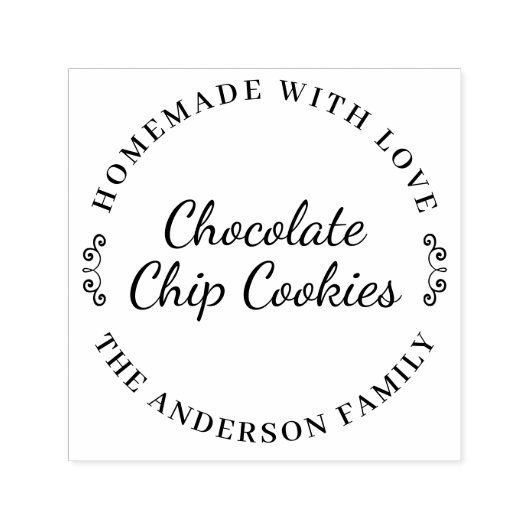 Klassieke stijl gepersonaliseerde bakgeschenk zelfinktende stempel (Design)