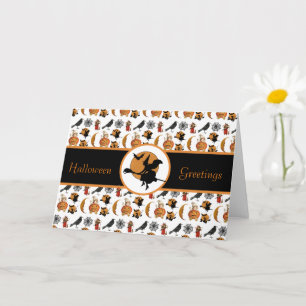 Klassieke stijl Halloween kerstgroeten Kaart