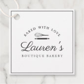 Klassieke Stijl Home Bakkerij Logo met Bedrijfsinf Bedankjes Labels (Voorkant)