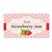 Klassieke stijl Jam Jelly Strawberry Label (Voorkant)