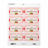 Klassieke stijl Jam Jelly Strawberry Label (Full Sheet)