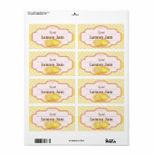 Klassieke Stijl Jam Jelly Traditionele Citroenjam Etiket (Full Sheet)