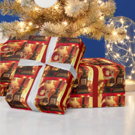 Klassieke stijl Kerstman Kerstmis voor Kinderen Cadeaupapier