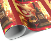 Klassieke stijl Kerstman Kerstmis voor Kinderen Cadeaupapier (Rol Hoek)