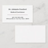 Klassieke stijl medisch professioneel Visitekaartj Visitekaartje (Voorkant / Achterkant)