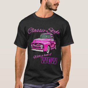 Klassieke stijl met een aanraking van de roze opha t-shirt