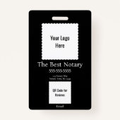 Klassieke Stijl Notaris Publieke Badge met QR (Achterkant)
