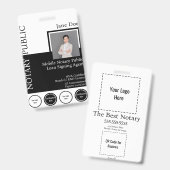 Klassieke Stijl Notaris Publieke Badge met QR (Front & Back)