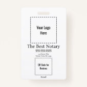 Klassieke Stijl Notaris Publieke Badge met QR (Achterkant)