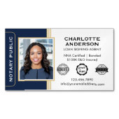 Klassieke Stijl Noteerbare identiteitskaart Blauw  Magnetisch Visitekaartje (Voorkant)