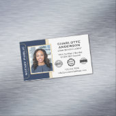 Klassieke Stijl Noteerbare identiteitskaart Blauw  Magnetisch Visitekaartje (Voorbeeld)