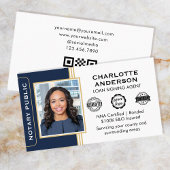 Klassieke Stijl Noteerbare identiteitskaart Blauw  Visitekaartje