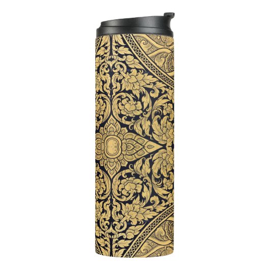 Klassieke stijl scrollwork thermosbeker (Gedraaid links)