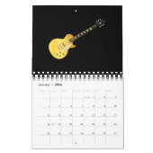 Klassieke stijl Solid Blues Guitar Kalender (Jan 2026)