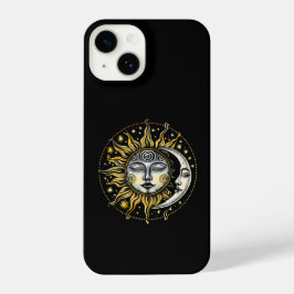 Klassieke stijl Sun&Moon&Star Divination Astrology iPhone 14 Hoesje
