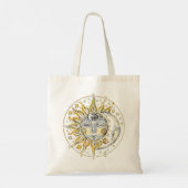 Klassieke stijl Sun&Moon&Star Divination Astrology Tote Bag (Achterkant)