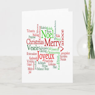 Klassieke stijl vrolijk kerstfeest vertaling woord feestdagen kaart