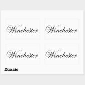 Klassieke stijl Winchester Logo Rechthoekige Sticker (Vel)
