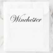 Klassieke stijl Winchester Logo Rechthoekige Sticker (Tas)