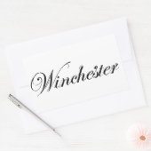 Klassieke stijl Winchester Logo Rechthoekige Sticker (Envelop)