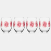 Klassieke Stijlen Bloemen Wijnglas Zonder Voet (Voorkant)