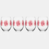 Klassieke Stijlen Bloemen Wijnglas Zonder Voet (Achterkant)