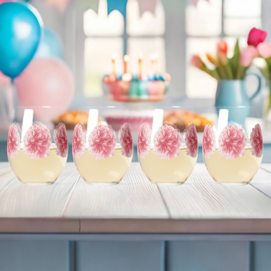 Klassieke Stijlen Bloemen Wijnglas Zonder Voet (Insitu (Baby Shower))