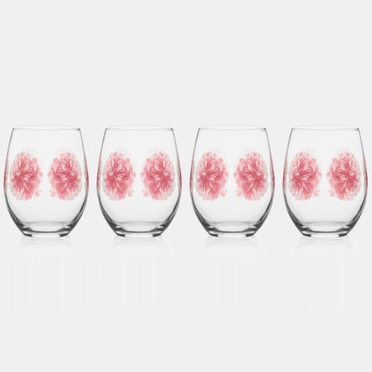 Klassieke Stijlen Bloemen Wijnglas Zonder Voet (Rechts)