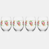 Klassieke Stijlen Bloemen Wijnglas Zonder Voet (Voorkant)