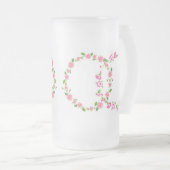 Klassieke stijlen Florals Matglas Bierpul (Voorkant rechts)