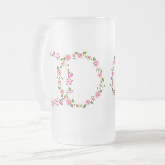 Klassieke stijlen Florals Matglas Bierpul (Voorkant links)