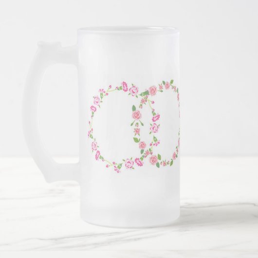 Klassieke stijlen Florals Matglas Bierpul (Links)