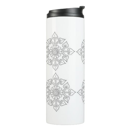 Klassieke stijlen Florals Thermosbeker (Gedraaid links)