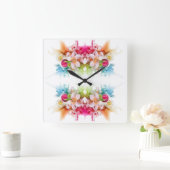 Klassieke stijlen Florals Vierkante Klok (Huis)