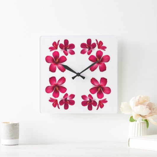 Klassieke stijlen Florals Vierkante Klok (Huis)