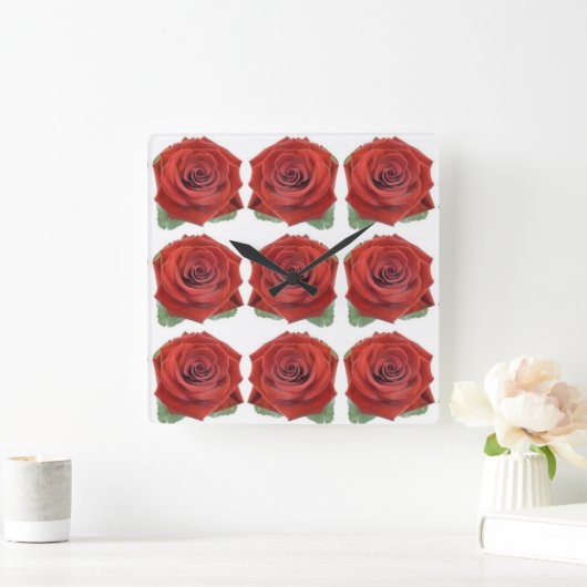 Klassieke stijlen Florals Vierkante Klok (Huis)